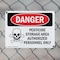 Signmission Pesticide Storage Area Authorized Only Danger Sign, Plastic, 10in W x 7in L, 2PK OS-2PACK-DS-P-710-L-2036 - alternate 8